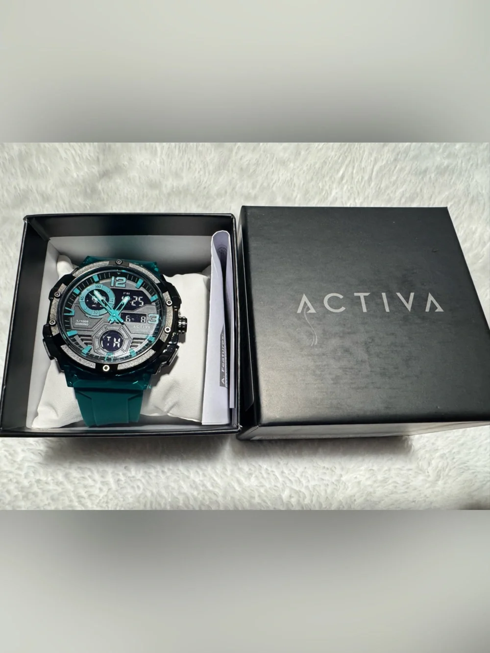 Activa Virtux X Invicta Digital Men's Watch - 51mm. Teal. Blue (ACW8118-004)